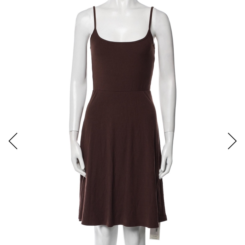 Reformation Brown Knee Length Dress